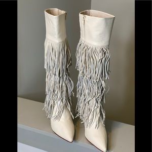 Jeffrey Campbell Free People Fringe Boot 8